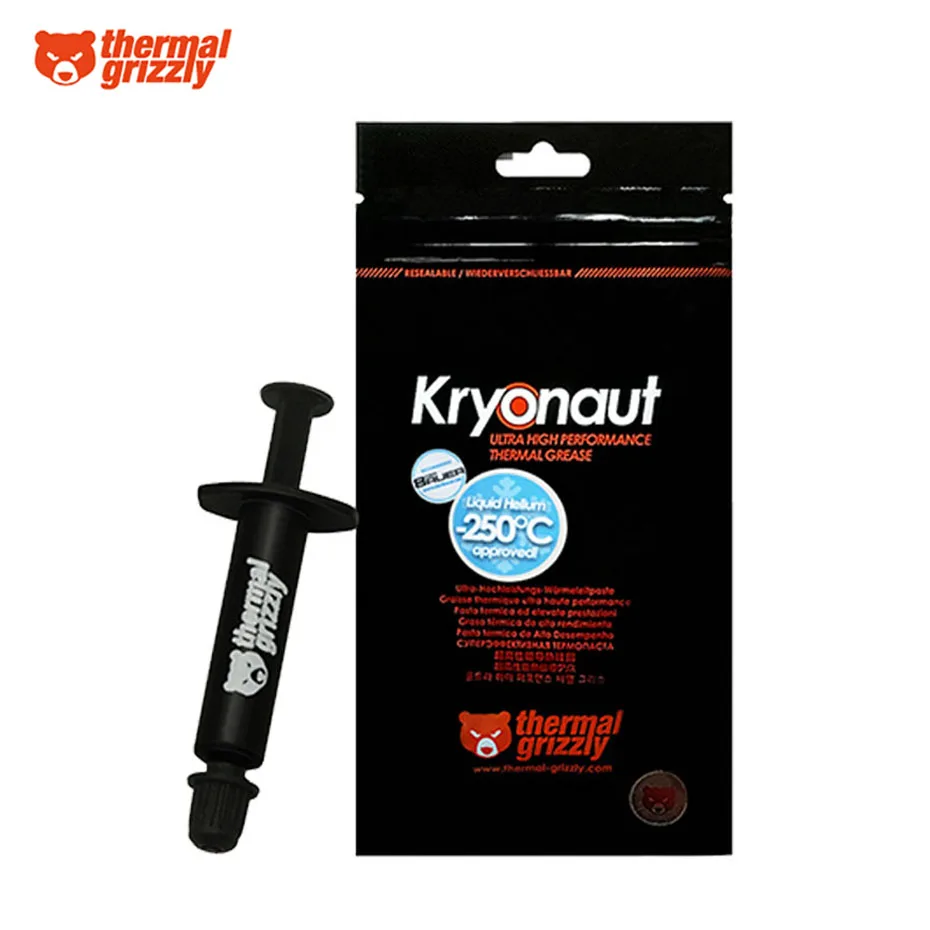 Pasta Térmica Grizzly Krynaut Térmica para Cpu Gpu Cooler Grande Capacidade Graxa de Silicone 1g 5.5g 11g
