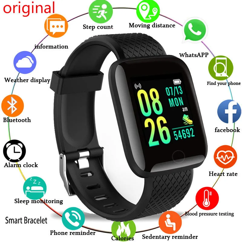 

D13 Plus Smart Bracelet Sports Bracelet 116 Plus Screen Bracelet Sports Pedometer Bluetooth Reminder Heart Rate Blood Pressure