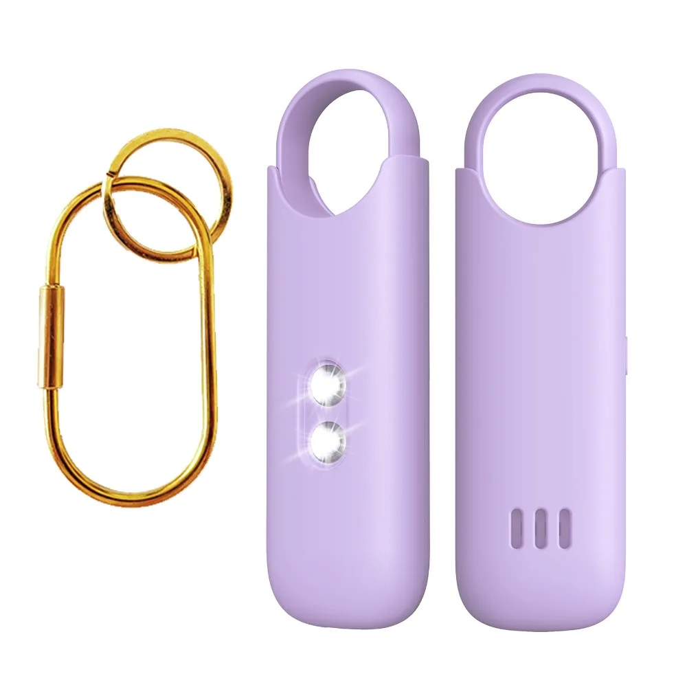 High-Decibel Rechargeable Personal Safety Alarm with Dual LED Light - Compact Self Defense Keychain