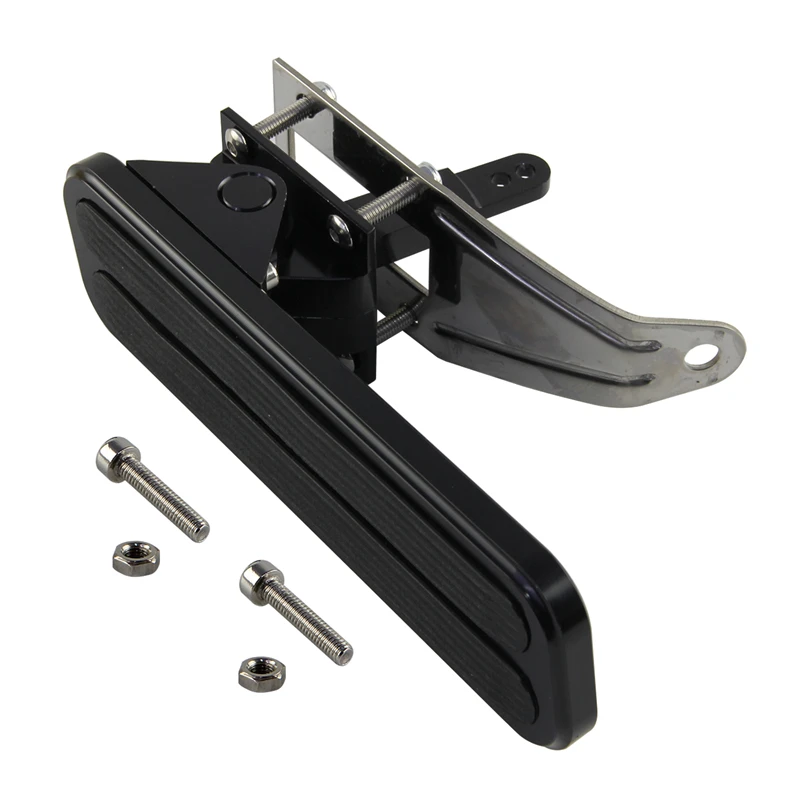 BILLET POLISHED ALUMINUM FLOOR MOUNT GAS THROTTLE PEDAL FIT FOR CHEVY FORD MOPAR UNIVERSAL BLACK/SILVER gas throttle pedal