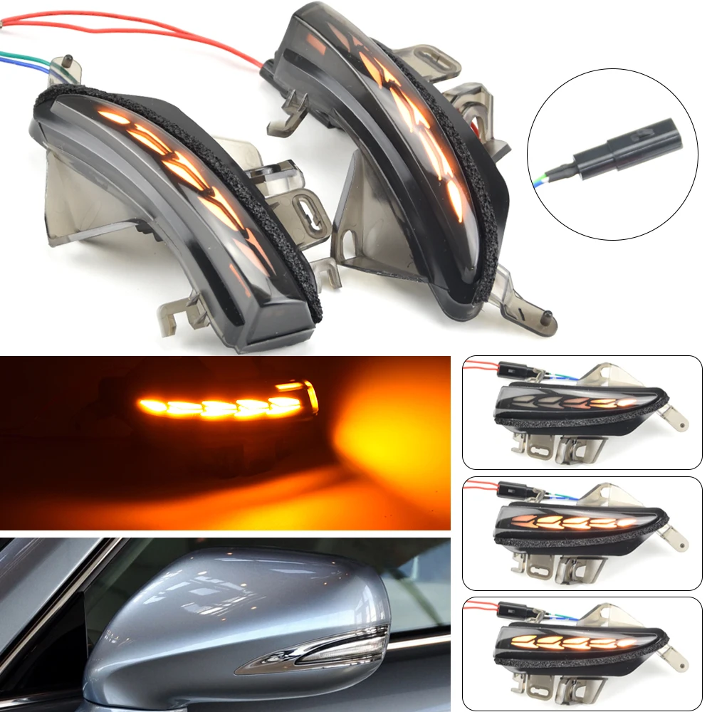 2pcs Dynamic Turn Signal LED Light Side Mirror Indicator For Lexus CT