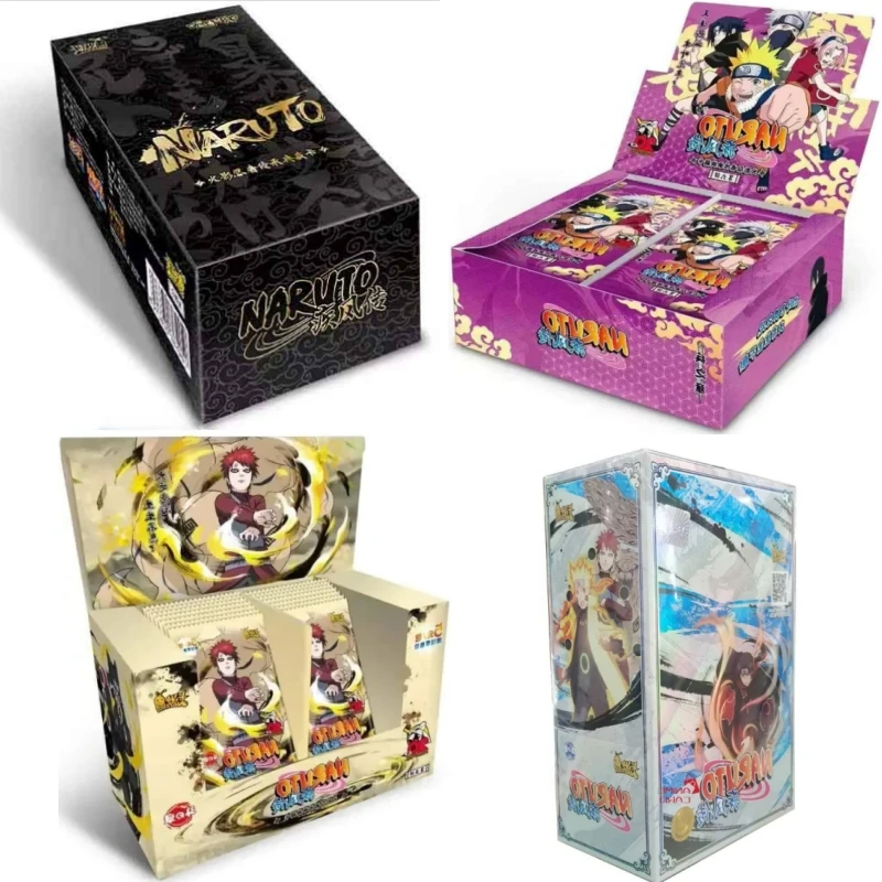 Новые оригинальные карты KAYOU Наруто, Детские карты дзумаки, Коллекция редких игр, коробка со вспышкой, Детский Рождественский подарок