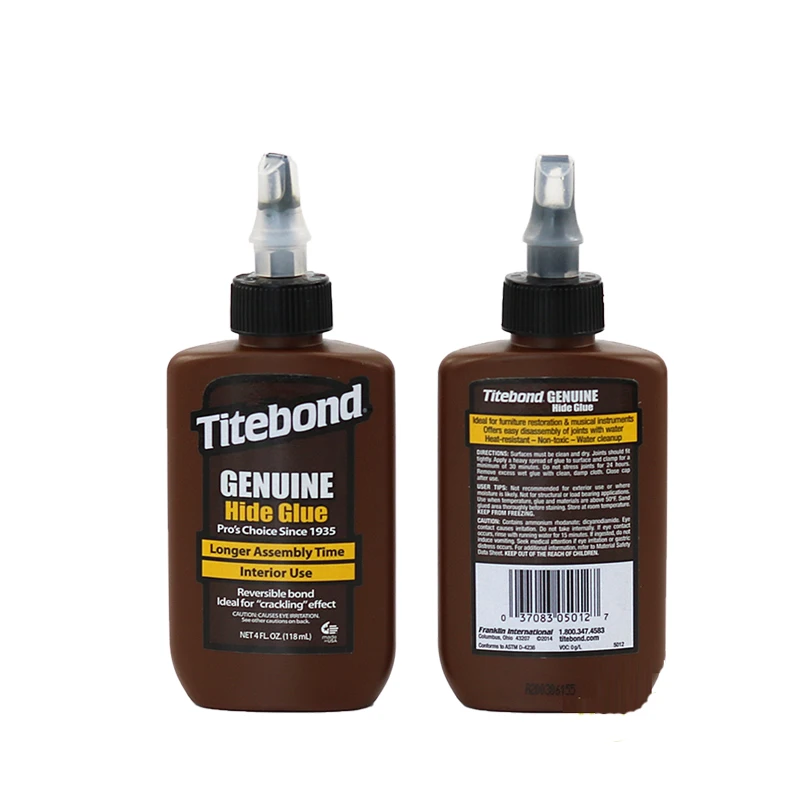1pcs Titebond Hide Glue Violin Guitar Woodworking Glue Antique Repair Heating Removable 118ml Wood Repair Kit