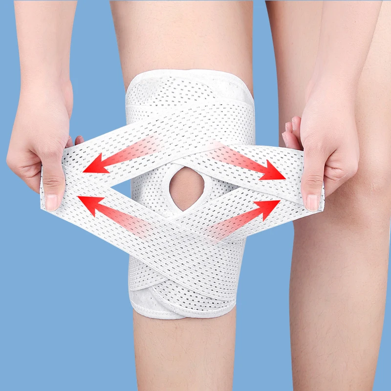 1 pz ginocchiere con stabilizzatori laterali ginocchiera per artrite articolazioni protettore uomini donne ginocchiere Fitness manica di compressione