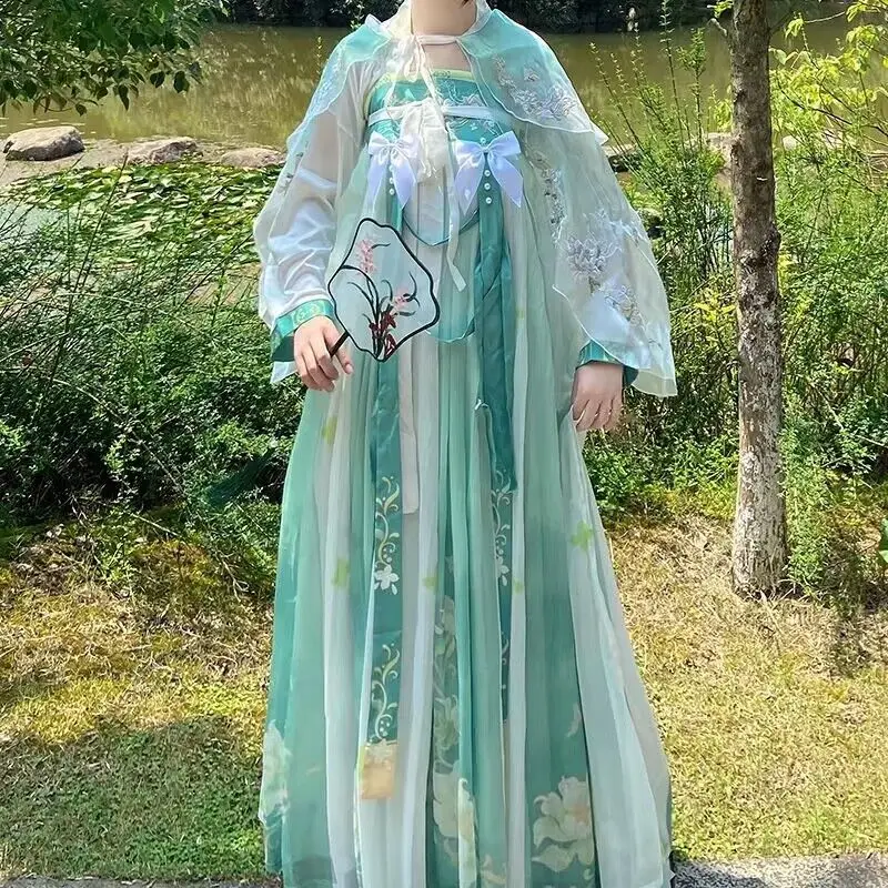 2022 Hanfu  ߱  Hanfu 巹 īϹ  ڽ ǻ Ƽ Hanfu Ʈ  ׶̼ ׸ 巹