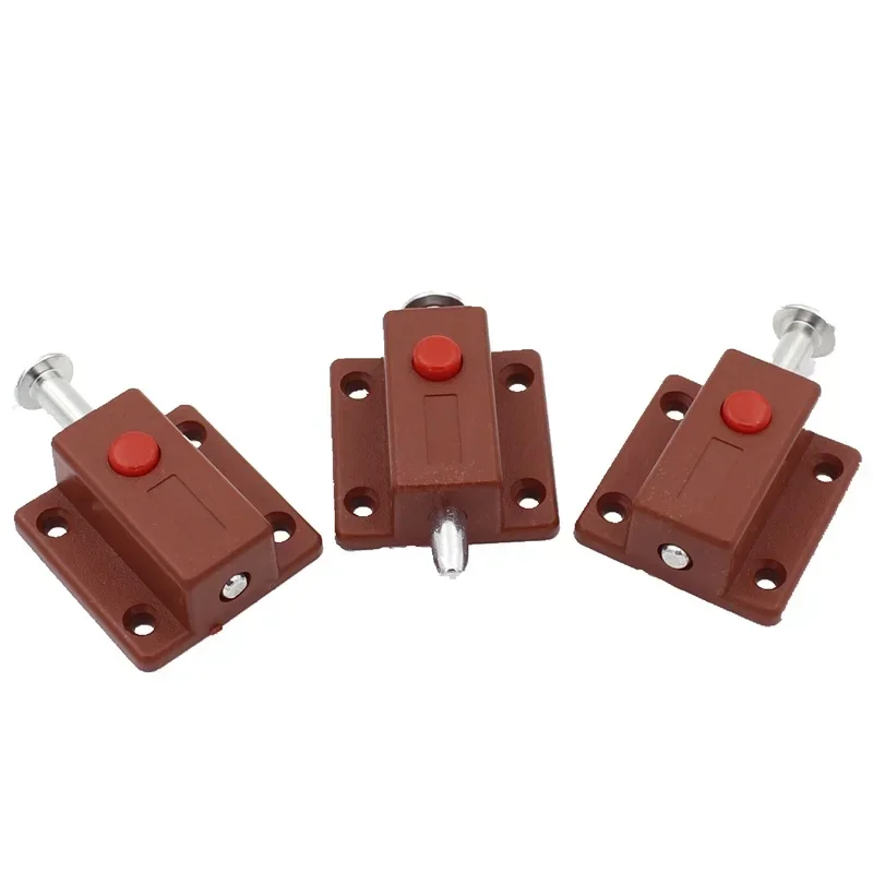 Door Latch 2pcs Window Cabinet Push Button Spring Load Automatic Door Bolt Latches