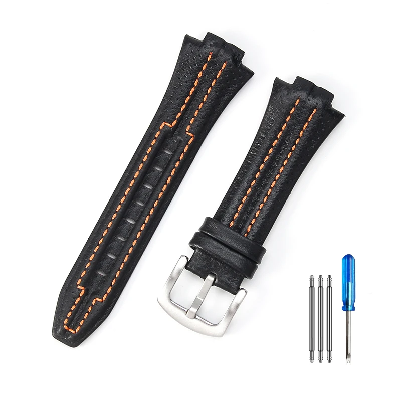 Premium Cowhide Leather Watch Strap - Sportura Series, 27x15mm
