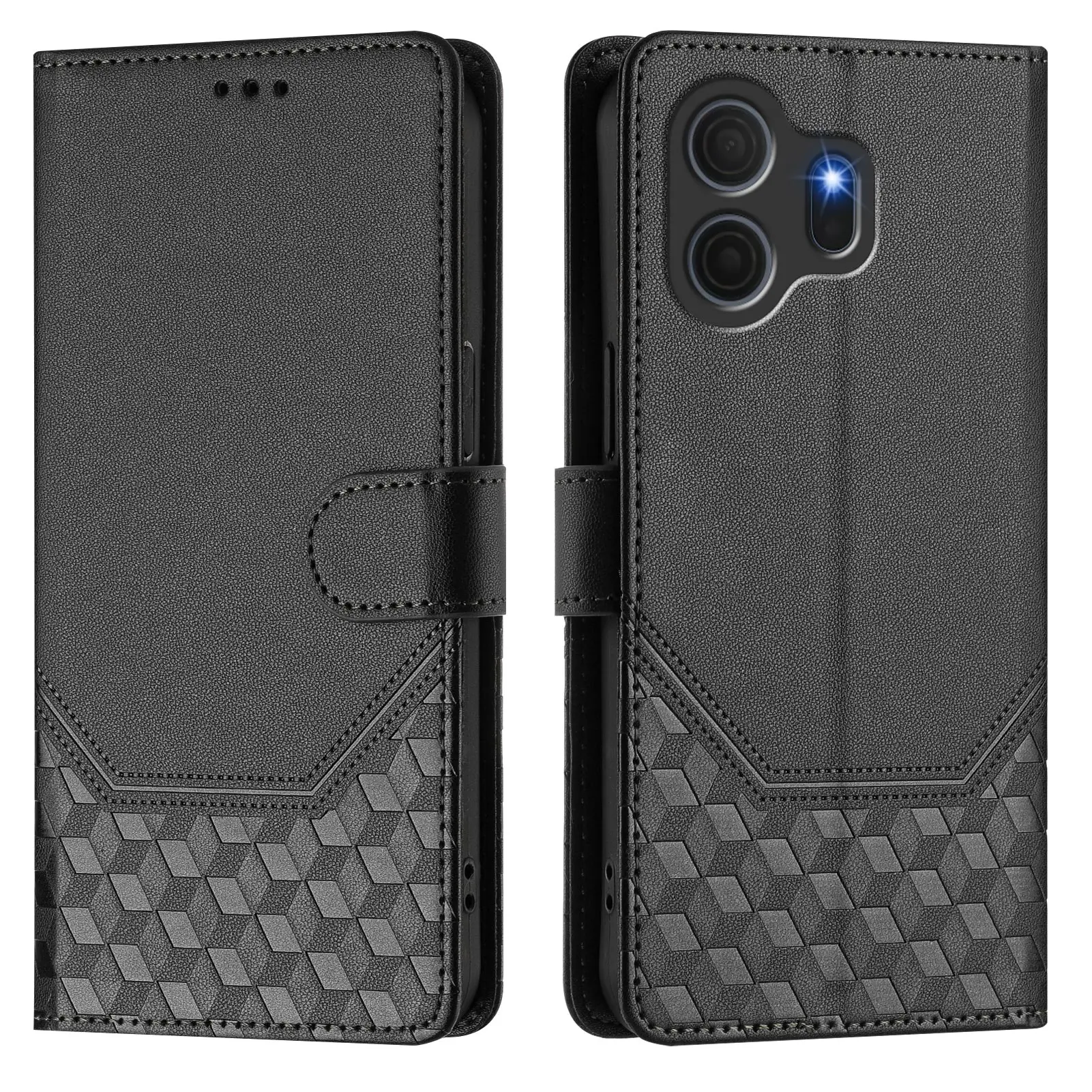 Leather Wallet Flip Case with Card Slots