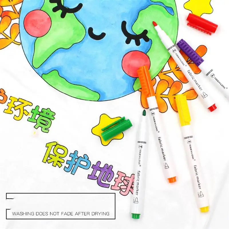 Fabric Painting Waterproof Color Fabric Textile Marker Pen For T Shirt Shoes Clothes Wood Stone DIY Art Graffiti Drawing Paintin