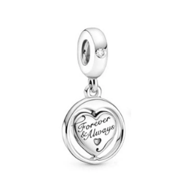 Love Heart Series 925 Sterling Silver Fit Pendant beads charm cat romantic Rose for women DIY bracelet necklace fashion making