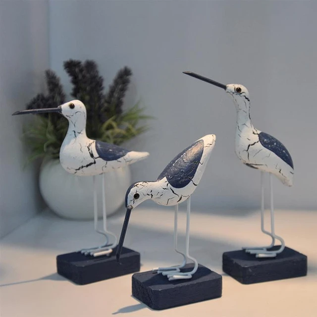 White Crane Birds Statue Sculpture, Art Wedding Decoration Props Stylish  Bathroom Living Room Ornaments C