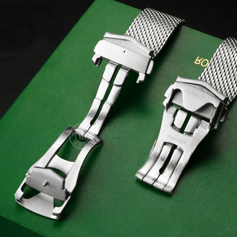 SCHIK For Omega Seamaster Series 300 Diving Watch Strap 007 Version Watch Band Diver3000m Stainless Steel Mesh Belt