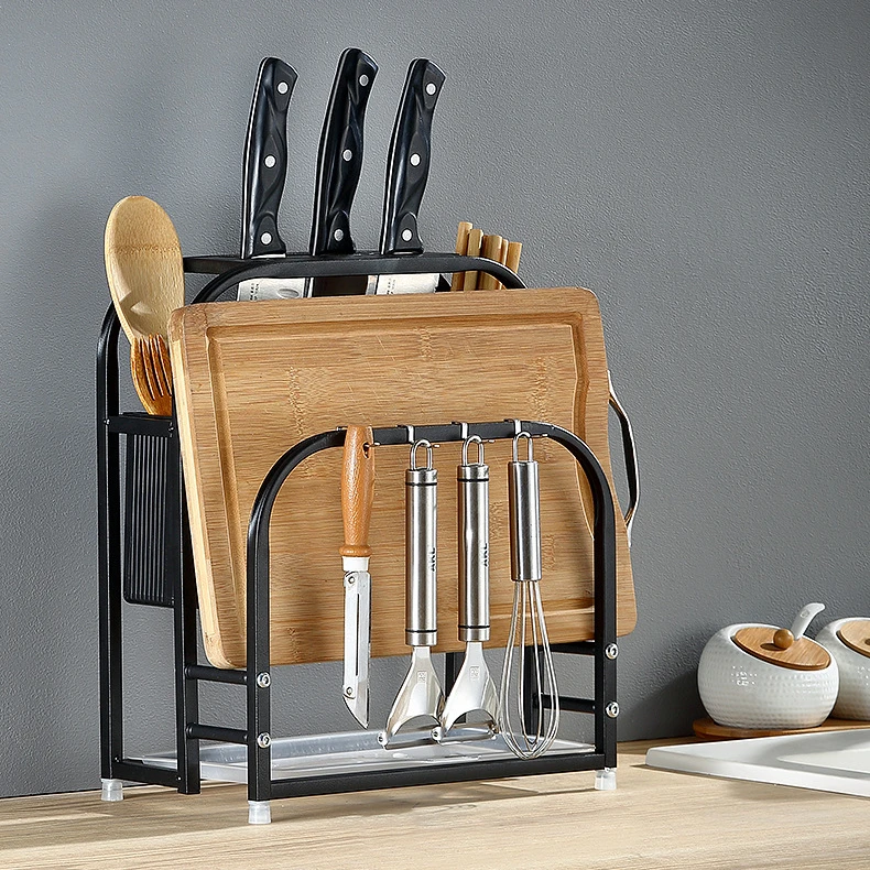 

Kitchen Detachable Storage Knives Pot Lid Chopping Board Drainer Holder Flatware Organizing Stand Utensil Rack Organizer