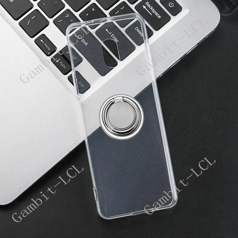Enhanced Shockproof Back Ring Holder Silicone Phone Case - Soft TPU