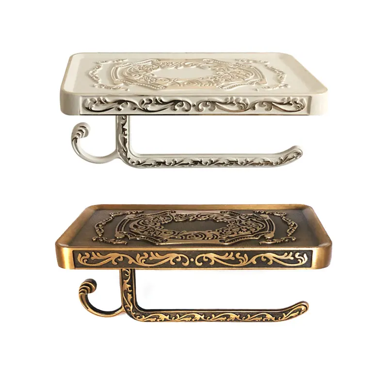 Suporte de Papel Higiênico Branco Banheiro Multifuncional Rack de Armazenamento Punch-livre Rolo Suporte de Papel Antigo Suporte de Tecido com Gancho
