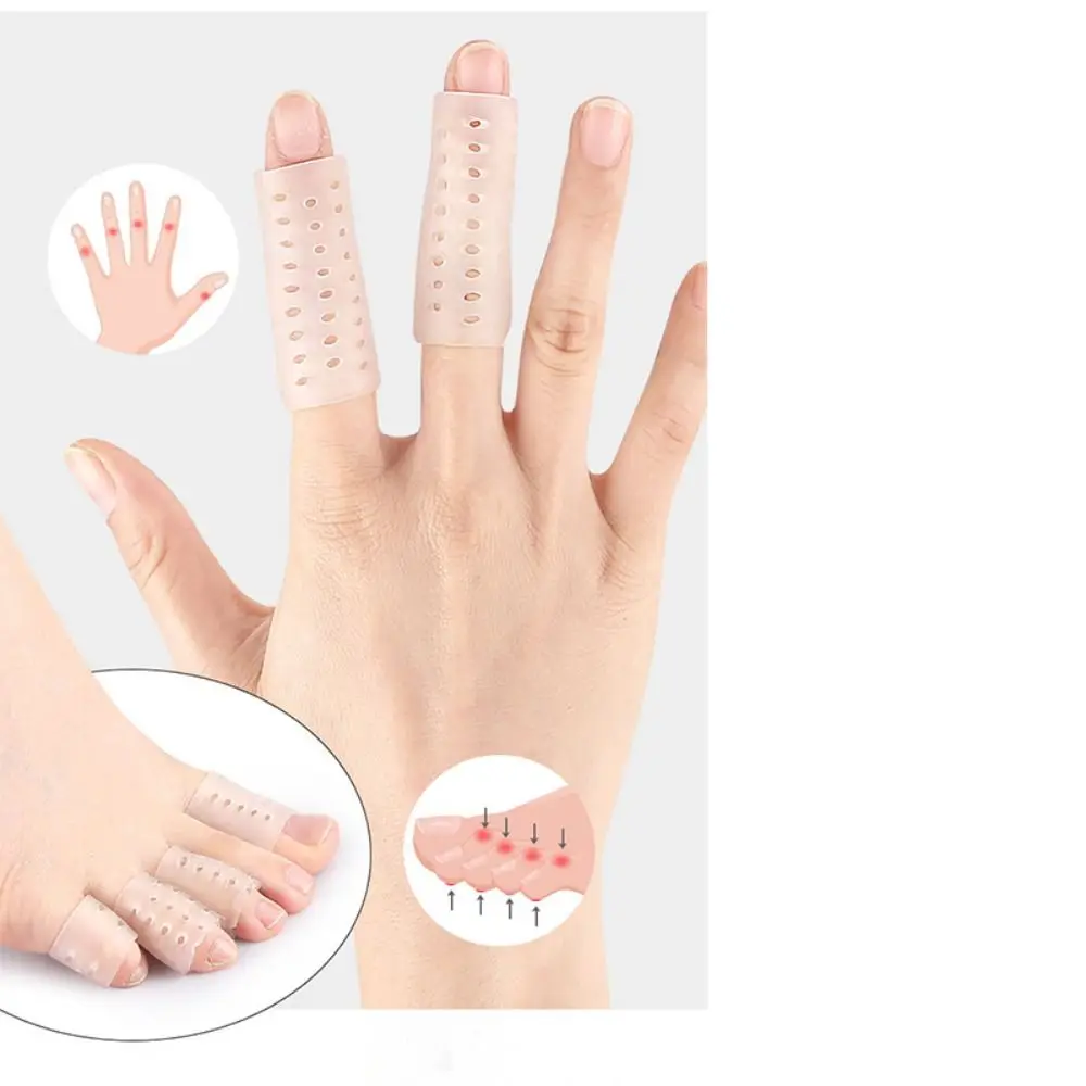 New Silicone Finger Toe Caps Anti-Friction Clear Toe Separator Breathable Prevents Blisters Toe Protector Cover