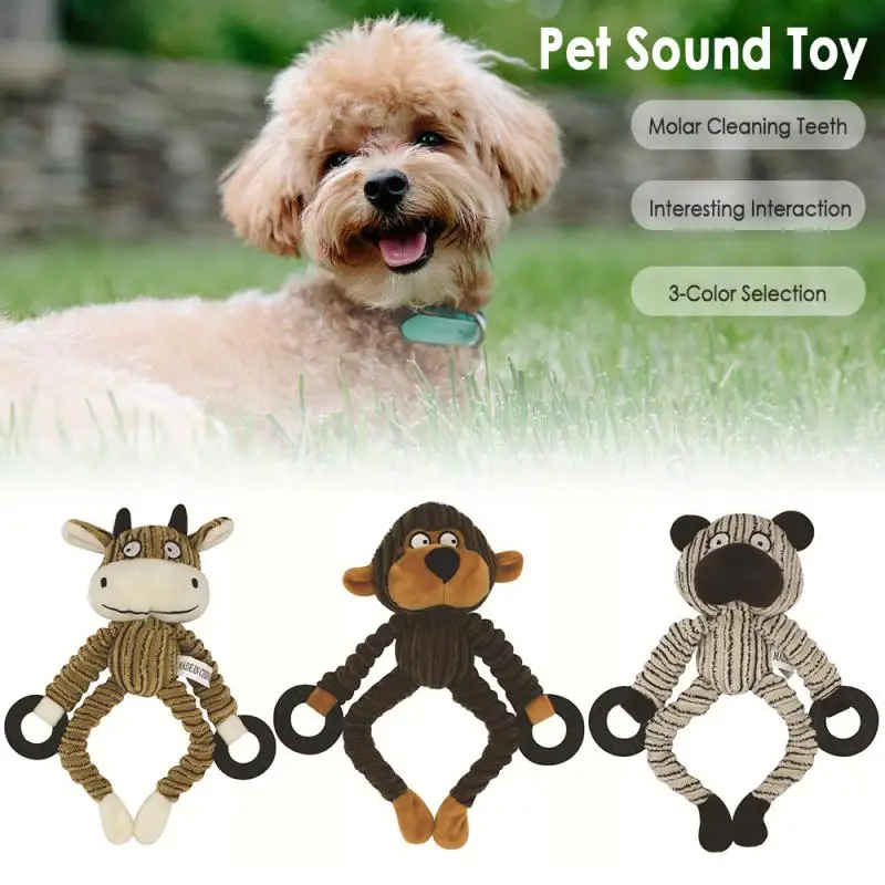 

Cute Animal Shaped Plush Dog Toy Funny Small Large Dogs Squeaky Chew Toys Pets Outdoor Interactive Accessories