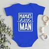 Mama's Little Man Print Newborn Autumn Bodysuit High Quality Soft Cotton Infant Boy Clothes Funny Cute Baby Short Sleeve Romper 3