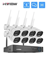 H.view 8CH 5mp caméra Wifi sans fil système de sécurité caméra de vidéosurveillance Kit de Surveillance vidéo NVR intérieur extérieur Audio bidirectionnel Xmeye 1