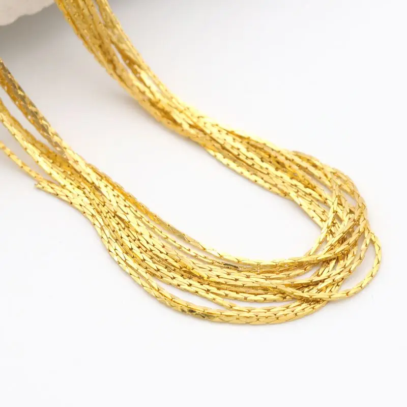 

5m Gold-plate Silver Color Copper Metal Snake Chain For Making Jewelry Findings Necklace Bracelet Diy Accessories Wholesale