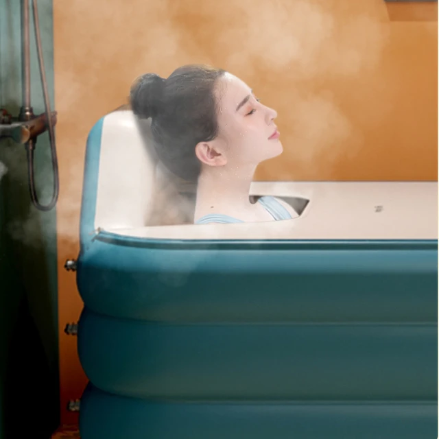 Felfújható Fürdőkád Összecsukása Felnőttek Nagy Otthoni Sitz Bath Eco -Barát Hordozható Fürdőszoba Vödör Gyógyfürdő Banheira Háztartási Cikk - Image 5