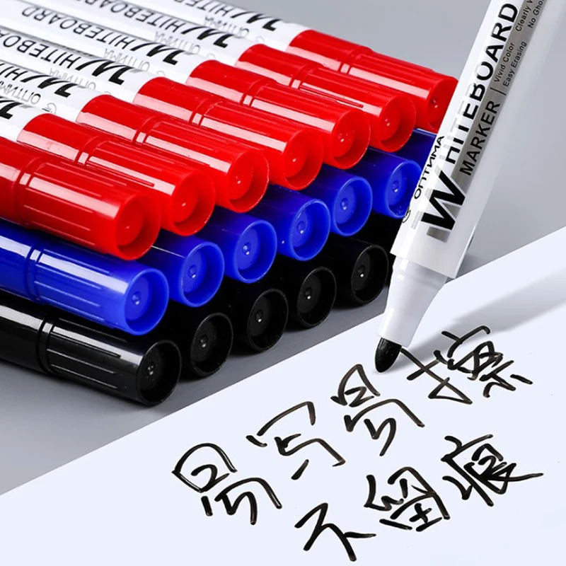 10pcssetWhiteboardPenPaintingGraffitiForBlackboardGlassErasingPenHighCapacityOffice