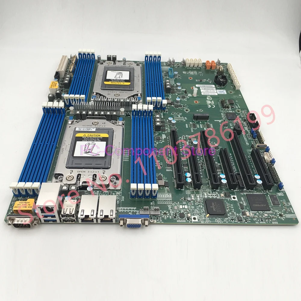 슈퍼마이크로 서버 마더보드용 H12DSi-N6, 듀얼 EPYC 7003/7002 시리즈 프로세서, 기가비트 LAN 포트 전용 IPMI  LAN 포트-Freehip.co.kr