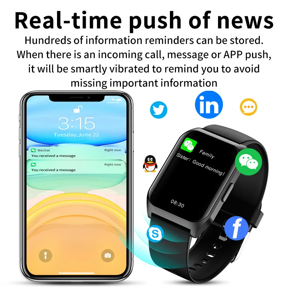 KAIMORUI  E17 Ʈ ġ  ȭ   ƮϽ Smartwatch    ð ȵ̵ IOS ȭ