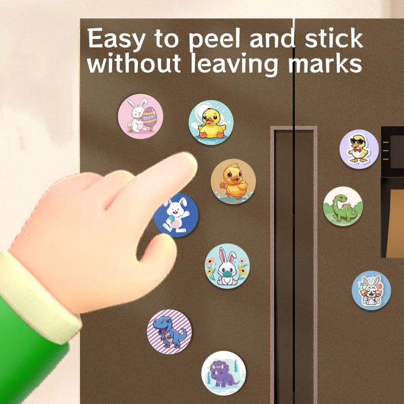 Children Magic Sticker Stamper Toy Arts And Crafts Fidget Toy With 200 Stickers Cartoon Refillable Sticker Stamper Creative Play