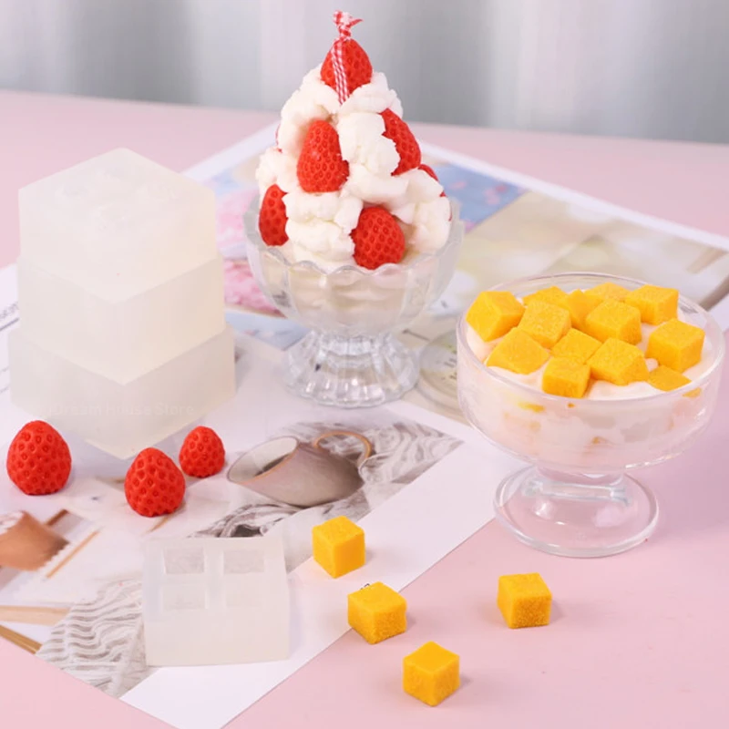 Description Picture 4 of item3D Strawberry Mango Candle Mold Simulation Fruit Fondant Silicone Mould DIY Chocolate Cookie Baking Mold Cake Decorating Tools