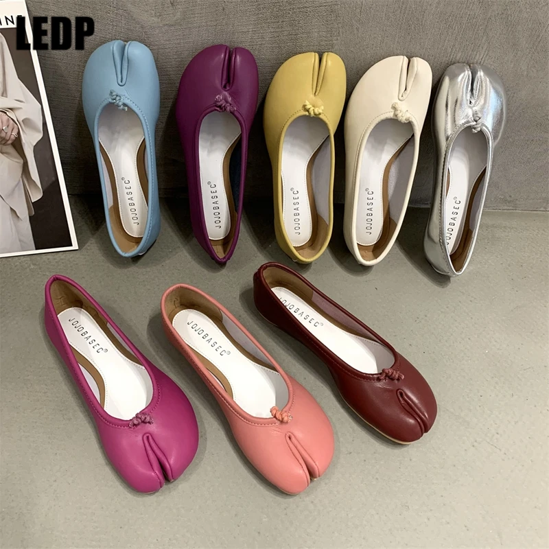 

Split Toe Mary Janes Ladies Casual Soft Sole Slip On Shallow Women Flats Ballet Designer Daily Female Single Shoes Comfortable