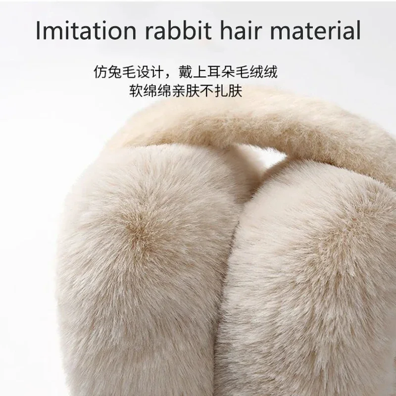 Women Winter Ear Warmers Plush Earmuffs Cold Protection Ear Cover Foldable Fur Warm Earmuffs Headphones Y2k Girl Accessories