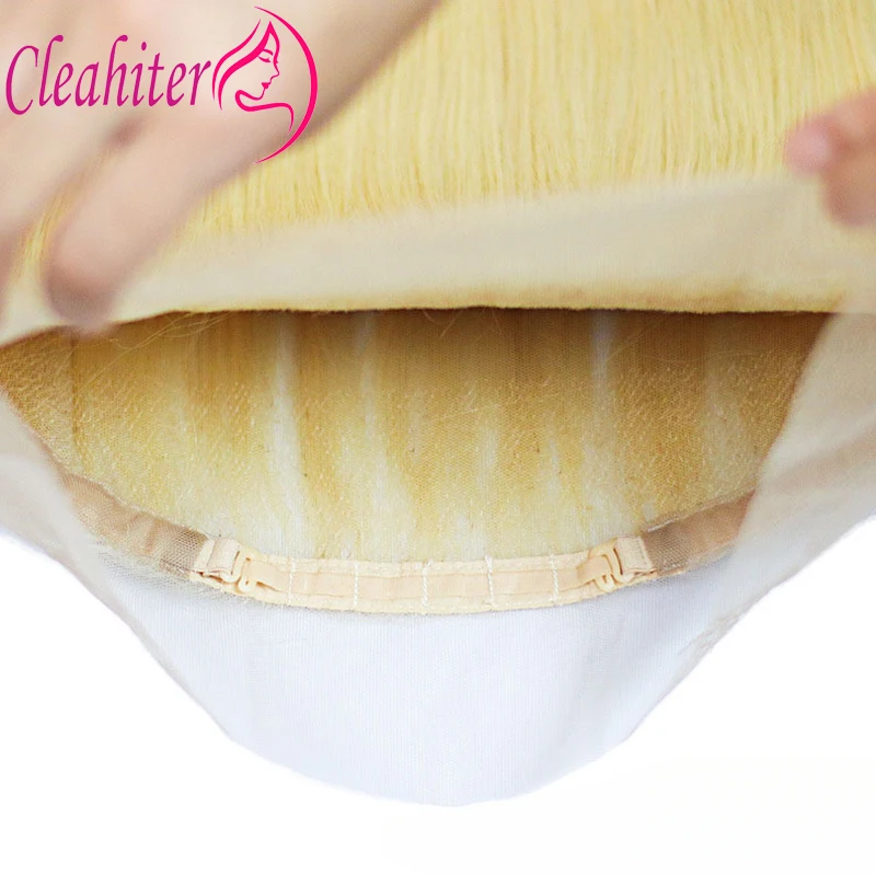 16-20 Inch 360 Lace Frontal 613 Blonde Straight Human Hair Frontal 150% Density Full End 1/3/5Pcs Pre-Plucked Brazilian Remy