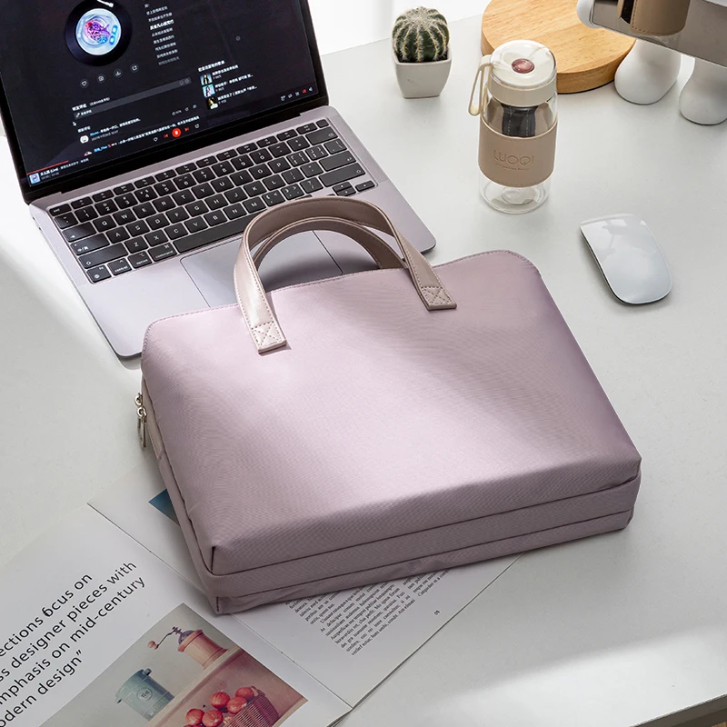 여성용 노트북 가방 비즈니스 핸드백, 맥북 프로 HP 스트림 크롬북 레노버 아이디어패드, ASUS 젠북 델 화웨이용, 14 인치