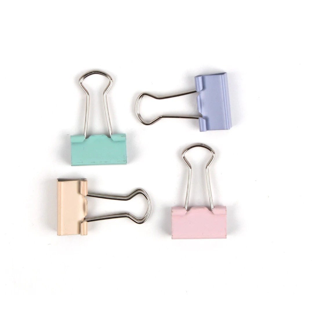 MOTARRO 40Pcs 19mm New Colorful Dovetail Clip Effortless Binder Clip Long Tail Clip For School Office Learning Supplies 1Box 4