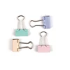 MOTARRO 40Pcs 19mm New Colorful Dovetail Clip Effortless Binder Clip Long Tail Clip For School Office Learning Supplies 1Box 4