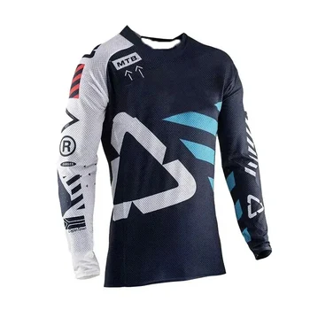 Men Downhill Suit Cycling Top Mountain Bike Mtb Motocross Motorcycle Jersey Sports Wear Breathable Quick Dry off Road Riding 1