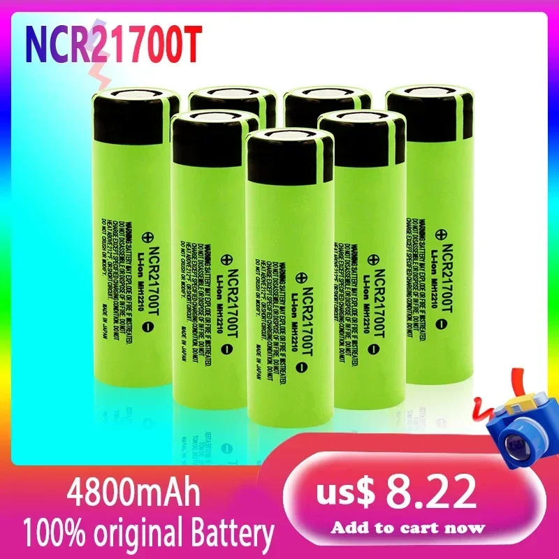 3.7V 21700 battery 4800mAh ncr21700t batteries ternary lithium