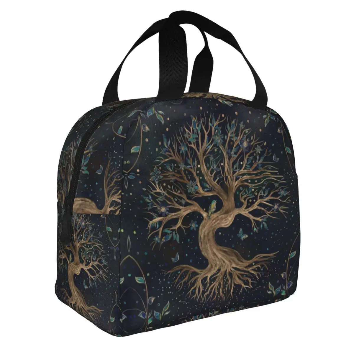 

The Tree Of Life Lunch Bento Bags Portable Aluminum Foil thickened Thermal Cloth Lunch Bag for Boys and Girls