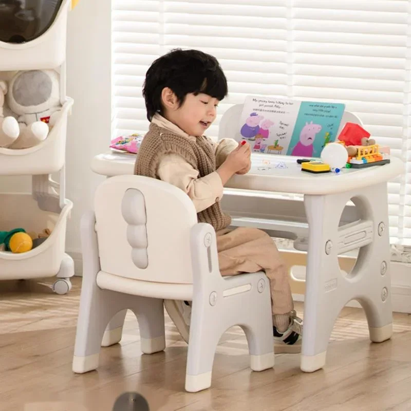 Multi-functional Children's Play Table Adjustable Early Education Desk Durable Reading and Writing Table for Kindergartens
