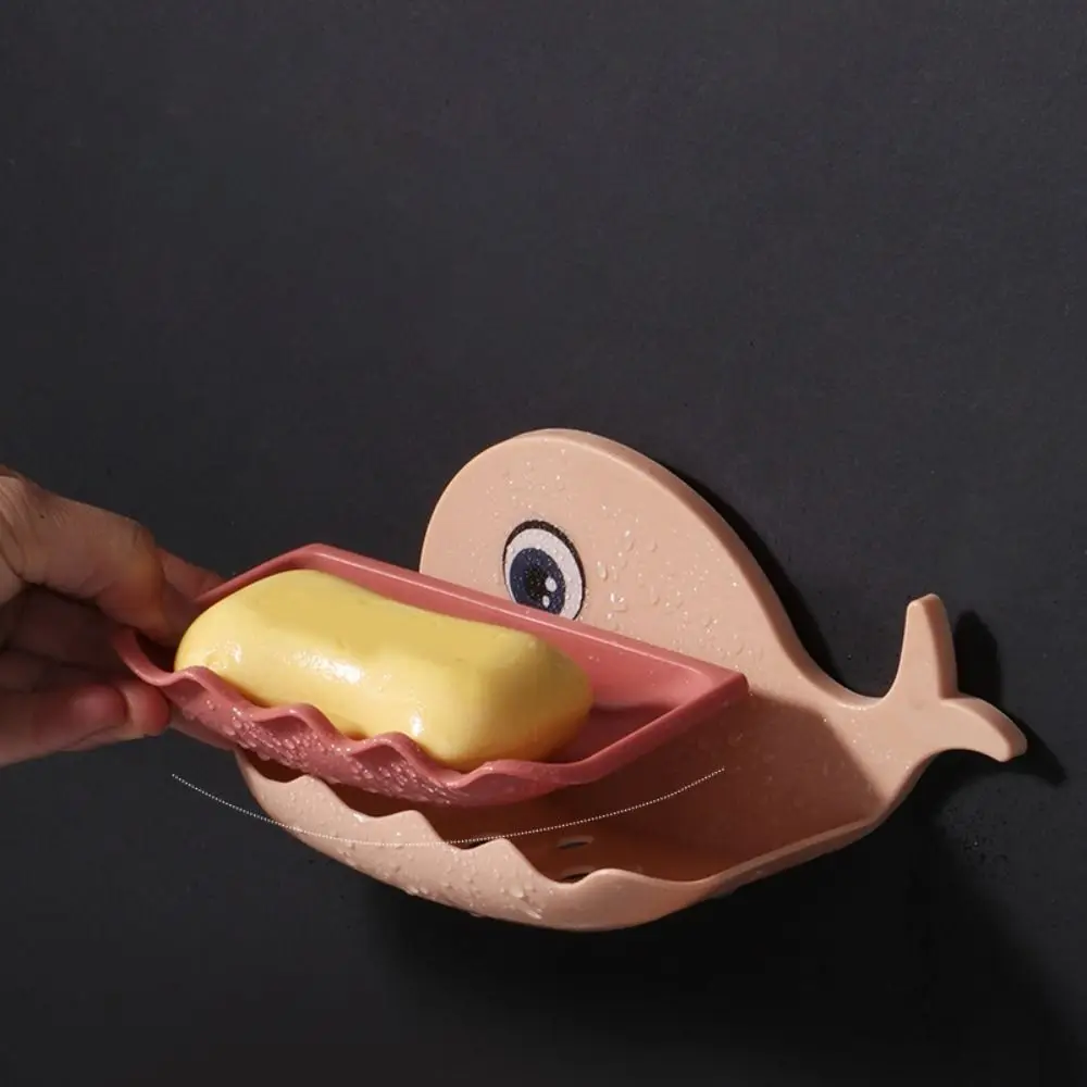 Description Picture 3 of itemPortable Whale Shape Soap Box Drain Soap Holder Box Bathroom Shower Accessories Soap Holder Sponge Storage Container Plate Tray