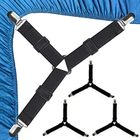 4Pcs/lot Bed Sheet Fasteners Holder Gadgets for Bed Sheet Organizer Mattress Cover Clip For Home Elastic Straps Adjustable Clips 1