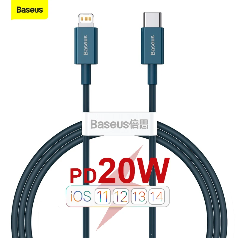 

Кабель зарядный Baseus USB Type-C, 20 Вт, для iPhone 13/12/11 Pro Max/XR