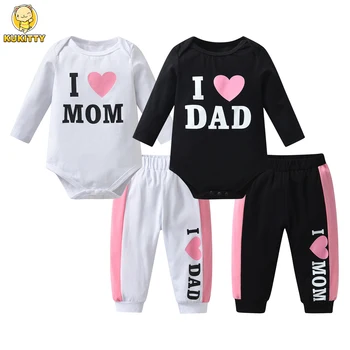 2PCS Baby Girl Bodysuit & Pants Set 1