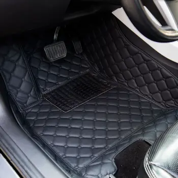 TEGART 【LHD】For Jeep For Wagoneer 2018-2022 Three Layer PVC Stereo Full Cover Anti-Slip Car Mat Car Floor Mats Car Accessories