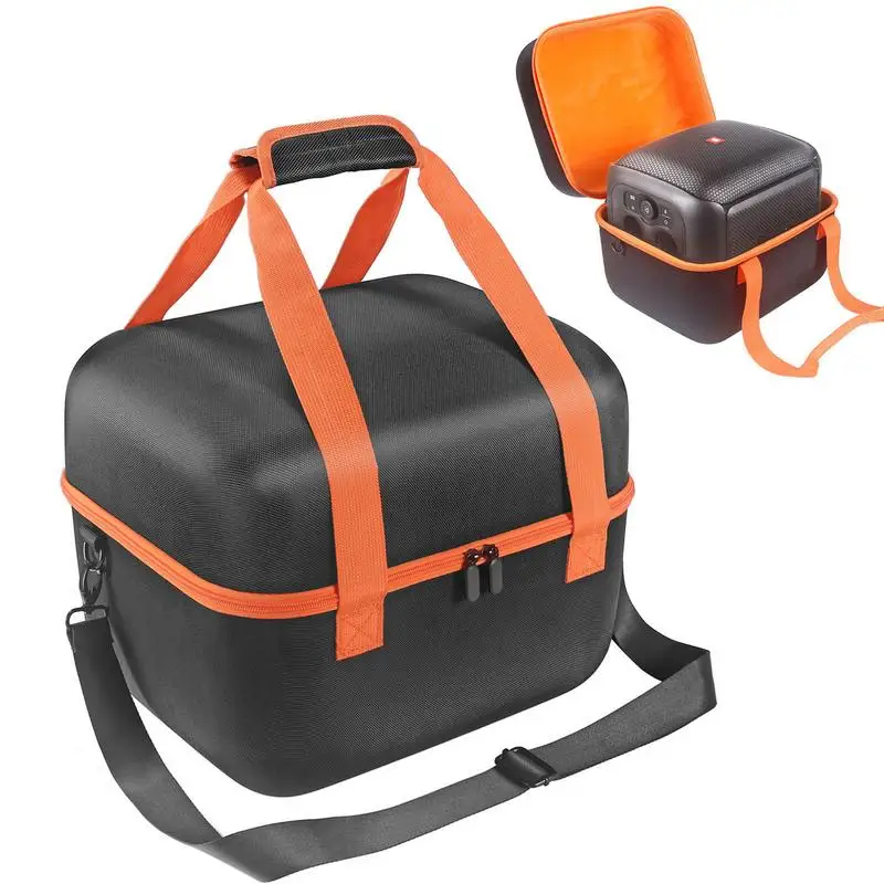 

Speaker Protective Case Portable Party Box EVA Bag with Handle for Wireless Speaker Storage Bag with Double Zipper Design Black