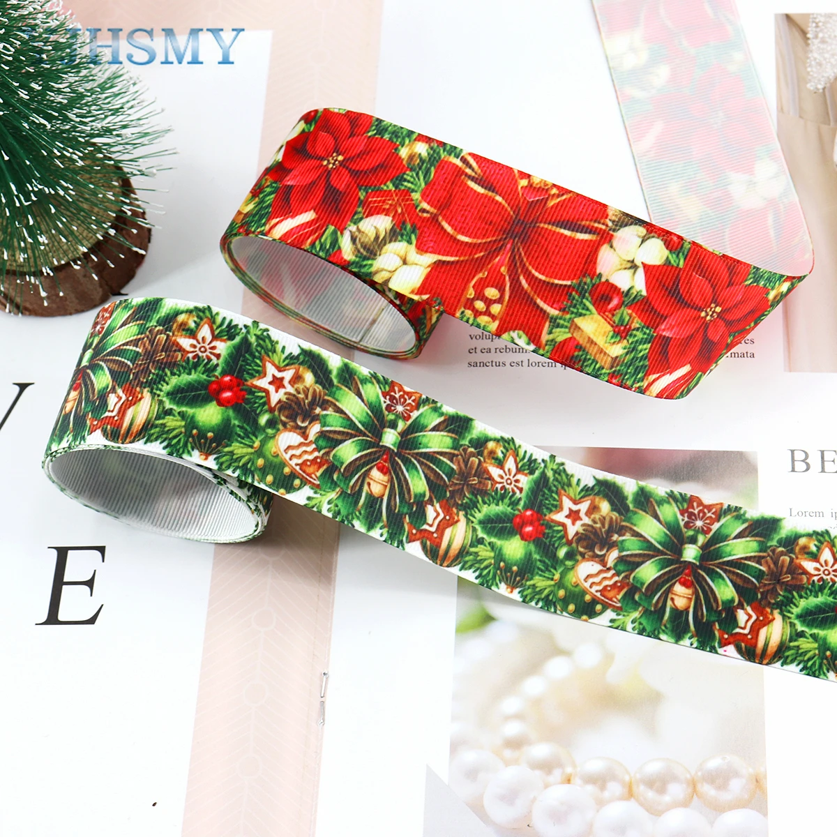 5/8 Inch Wide Christmas Ribbon Grosgrain Ribbon Red Green Gift Ribbon for  Gift Wrapping DIY Hair Bows Crafts Christmas Ornaments - AliExpress