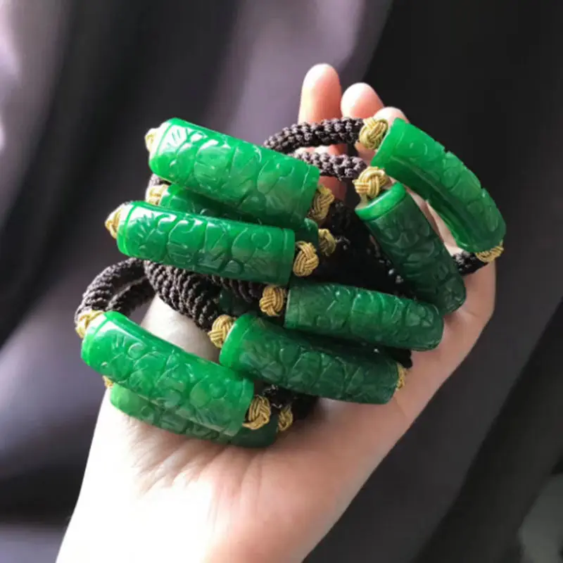 

Jade Dry Green Full Green Jade Bracele
