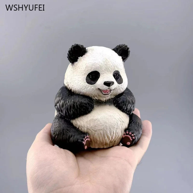 

1 pc Resin Panda Ornament Toy Collection Sculpture Statue Crafts Birthday gift living room desktop Bookcase Home furnishings