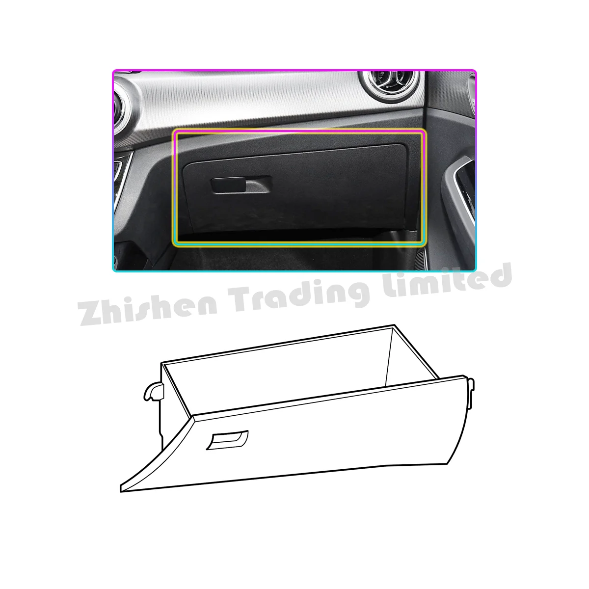 BAIC SENOVA Zhixing X5 EX5 하단 오른쪽 수납함 계기판 도구 수납 글로브 박스 A00075149-IK07
